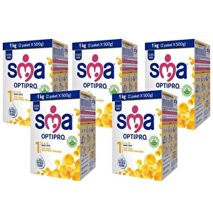 SMA Optipro Bebek Devam Sütü 1 1000 gr 5 ADET