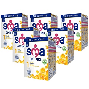 SMA Optipro Bebek Devam Sütü 1 1000 gr 6 ADET