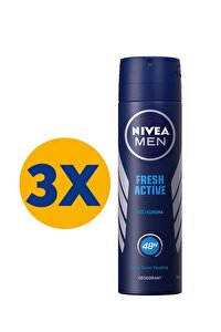 Nivea Fresh Sprey Deodorant 150Ml Erkek 3'Lü Paket