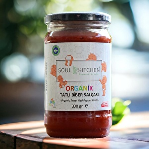 Organik Bebek Tatlı Biber Salçası 300gr (Tuzsuz)