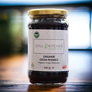 Organik Üzüm Pekmezi 380gr (Soğuk Sıkım) (Şeker İlavesiz)