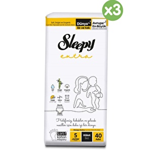 Sleepy Extra Günlük Aktivite Avantajlı Paket Külot Bez 5 Numara Junior 120 Adet