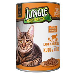 Jungle Kedi 415 gr Kuzu Etli-Sebzeli Konserve