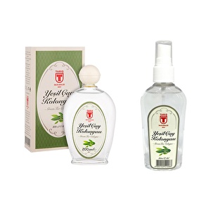 Tari̇ş Cam Şi̇şe Yeşil Çay Kolonyası 200 ml ve Sprey Yeşil Çay Kolonyasi 80 ml Set