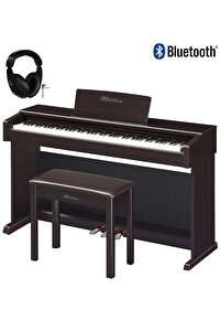 Midex PLX-190SR Dijital Piyano 88 Tuşlu Gül Ağacı Çekiç Aksiyonlu Bluetoothlu (Kulaklık Tabure)
