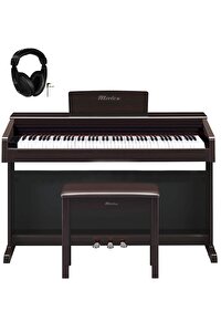 Midex PLX-190SR Dijital Piyano 88 Tuşlu Gül Ağacı Çekiç Aksiyonlu Bluetoothlu (Kulaklık Tabure)