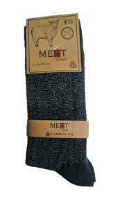Mert Erkek Kışlık Yün Çorap Karışık Renk