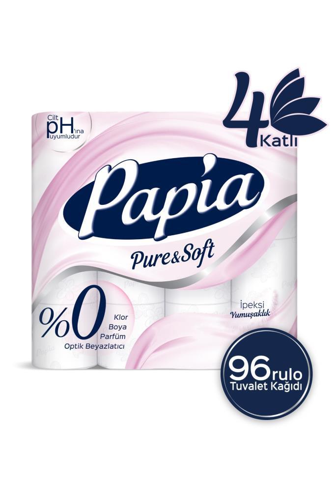 Papia Pure & Soft 4 Katlı 96'lı Tuvalet Kağıdı