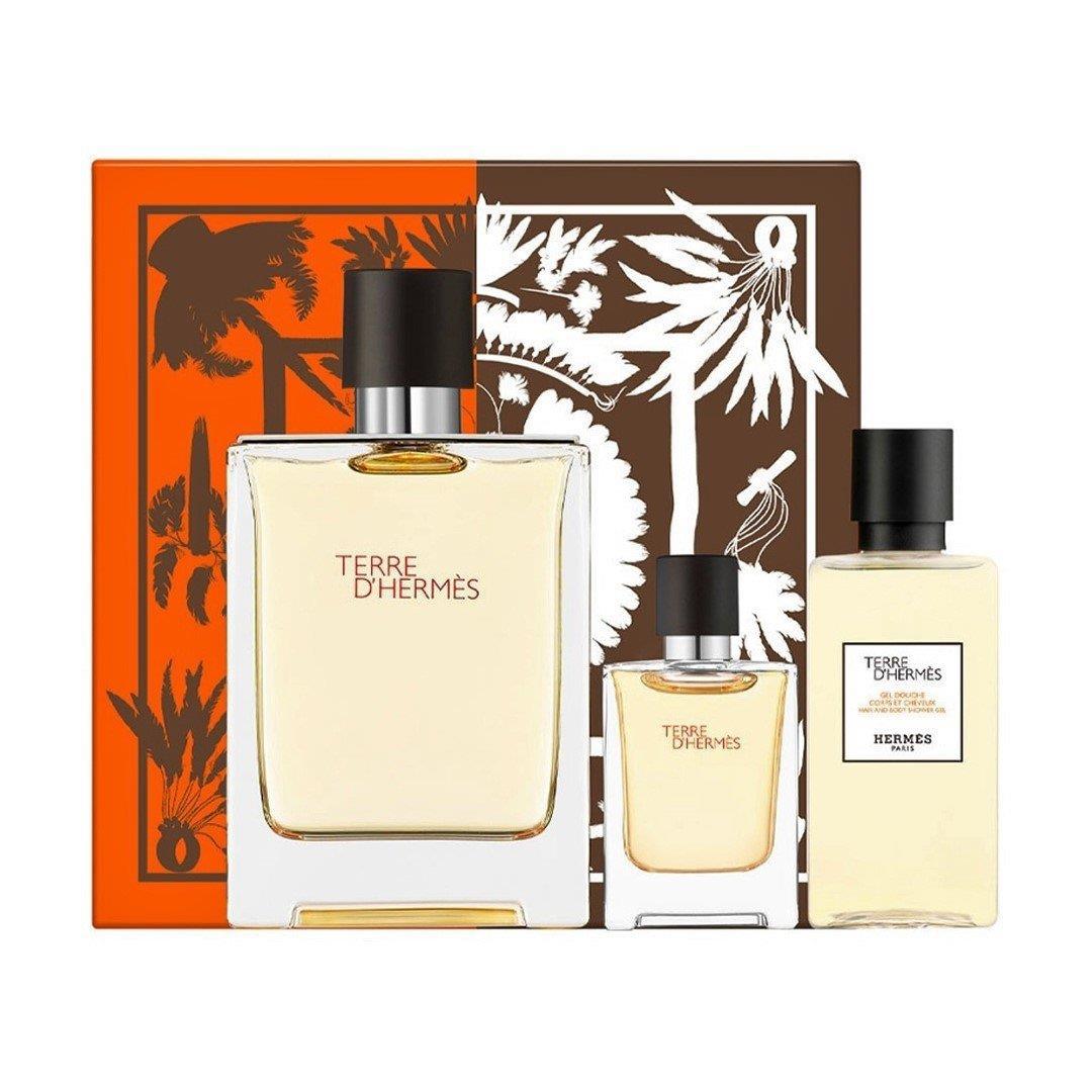 Hermes Terre D'Hermes EDT 100 ml + Mini 5 ml + Shower Gel 40 ml