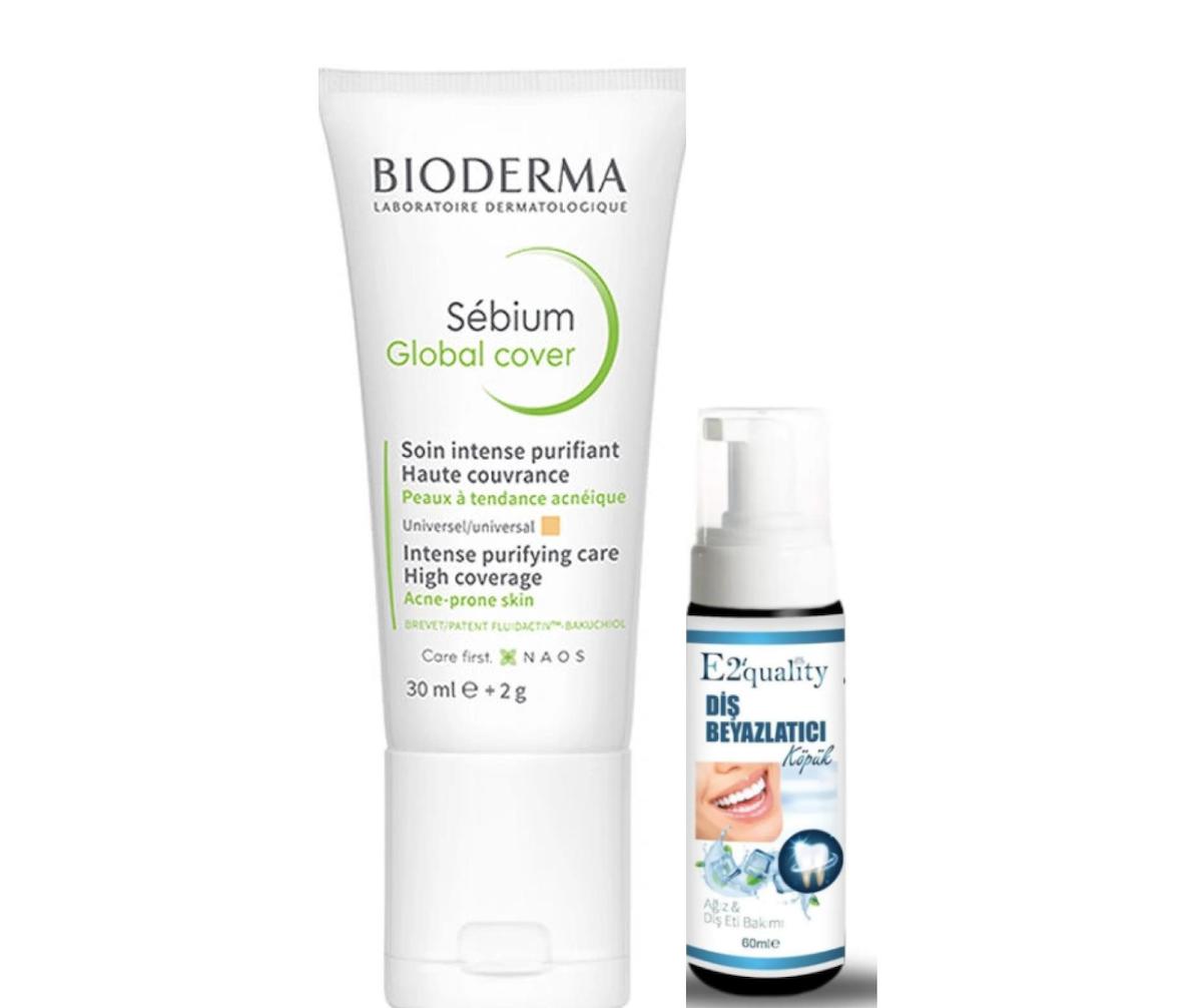 Bioderma Sebium Global Cover 30ml- Diş Beyazlatıcı Köpük Hediye