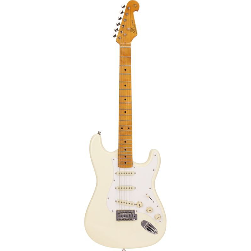 SX Stratocaster Elektro Gitar (Vintage White)