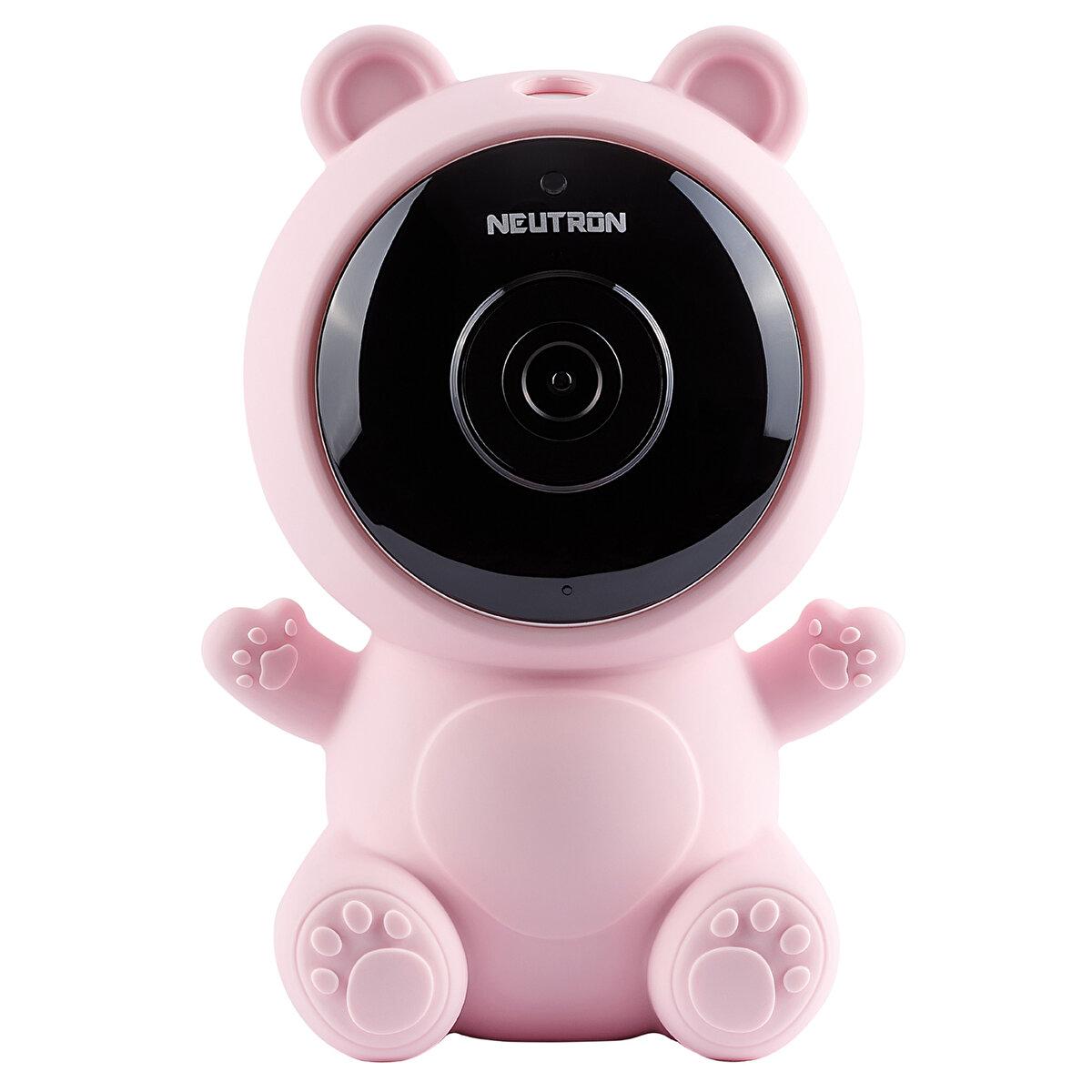Neutron Ninni Söyleyen Gece Görüşlü IP Bebek İzleme Kamerası Pembe - APP ile kontrol