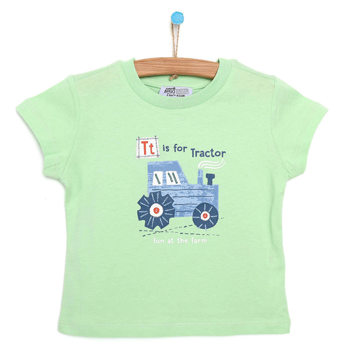 HelloBaby Basic Traktör Baskılı Tshirt Erkek Bebek