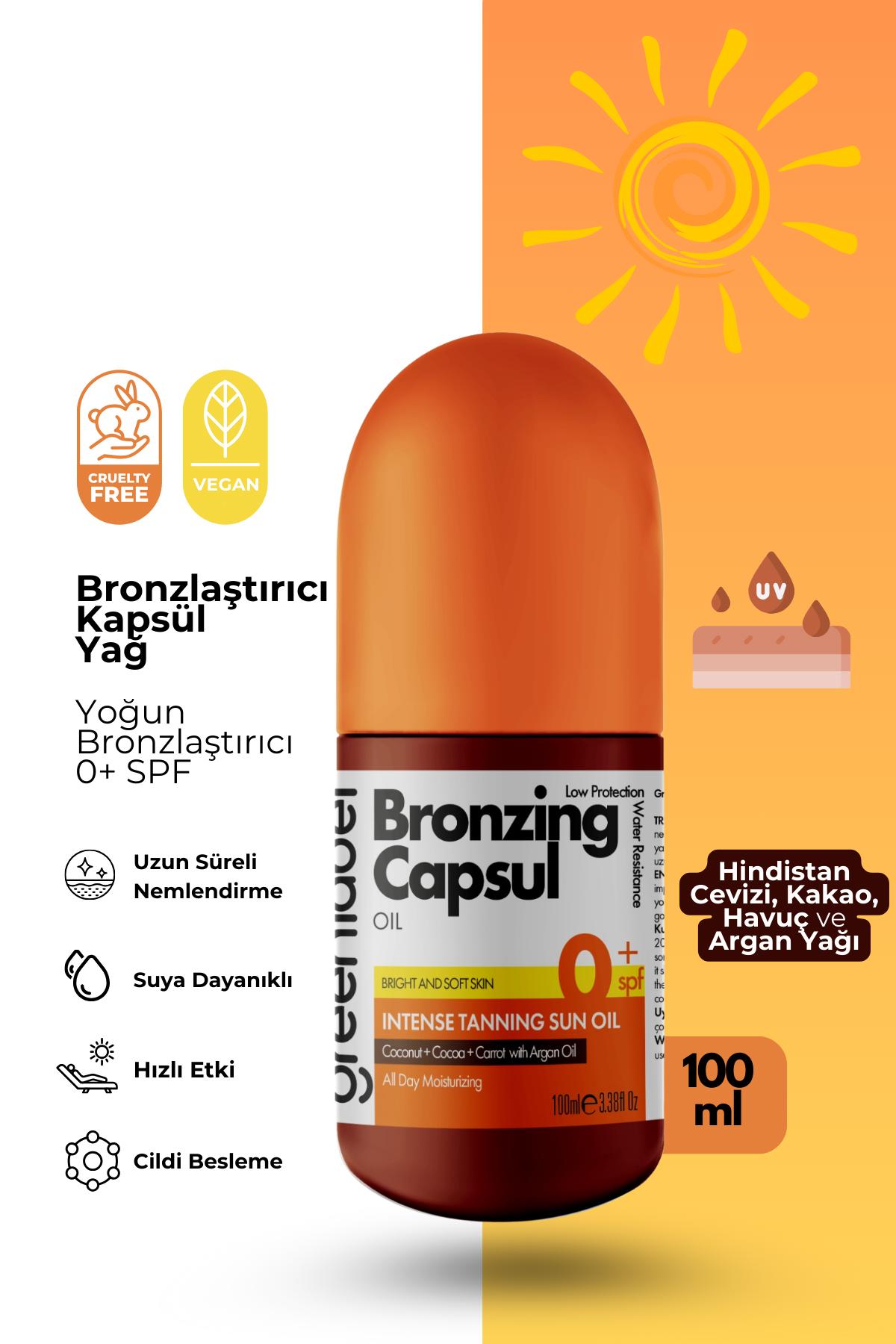 GREENLABEL Bronzing Capsul Oil- Bronzlaştırıcı Kapsül Yağı 100 ml