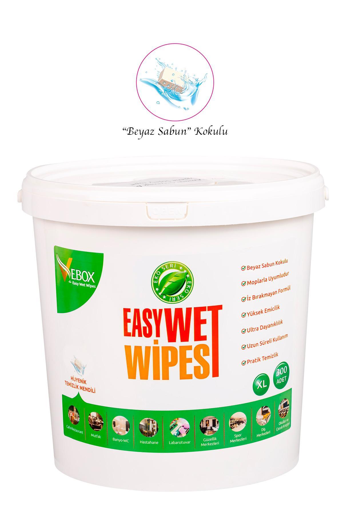 Vebox Easy Wet Wipes Kova Islak Mendil Beyaz Sabun Kokulu Eko 300'lü