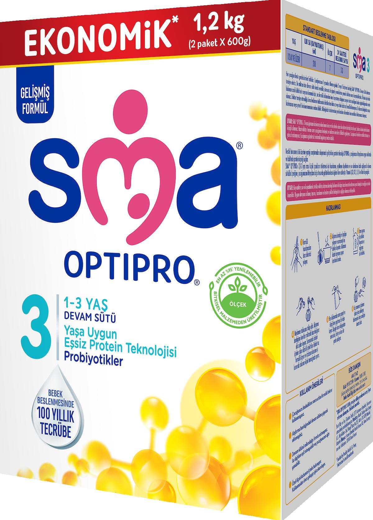 SMA Optipro Probiyotik 3 1- 3 Yaş Devam Sütü 1200 gr