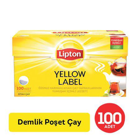 Lipton Yellow Label Demlik Poşet Siyah Çay 100'lü 