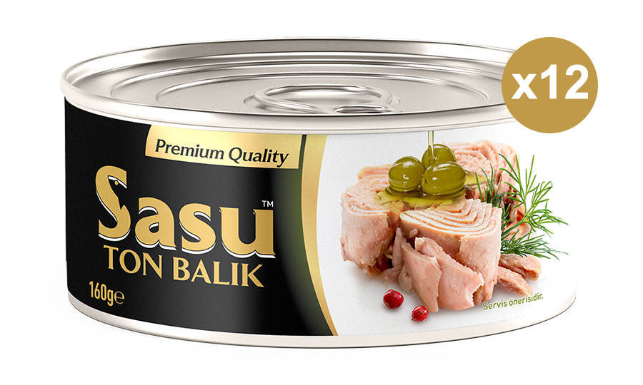 Sasu Zeytinyağlı Ton Balığı 12X160G Bütün Dilim Bütün Dilim