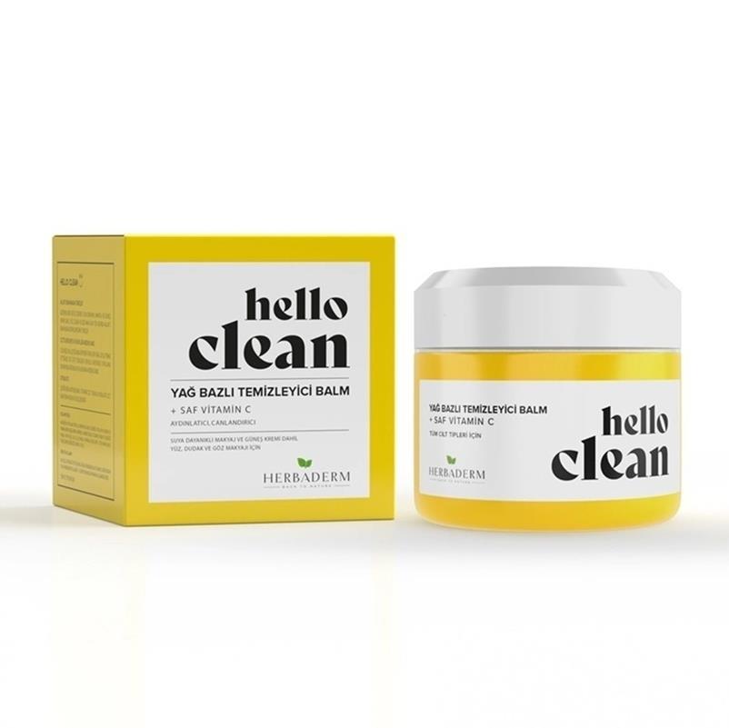 Herbaderm Hello Clean Yağ Bazlı Temizleyici Balm 100 ml + Saf Vitamin C | Aydınlatıcı & Canlandırıcı