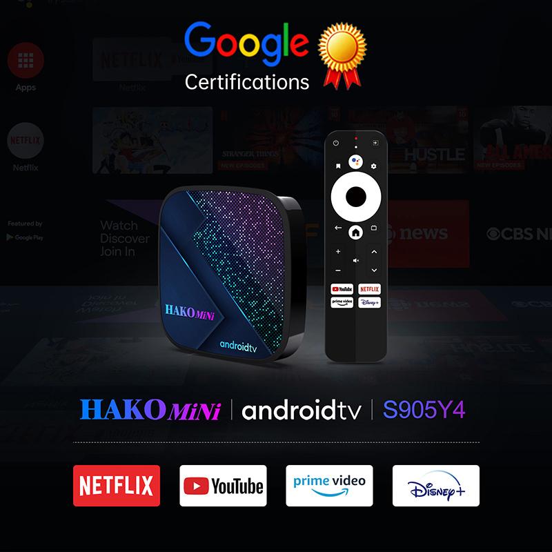 Hakomini Google Lisanslı Android Tv Box 4K HDMI WIFI 4+32 GB