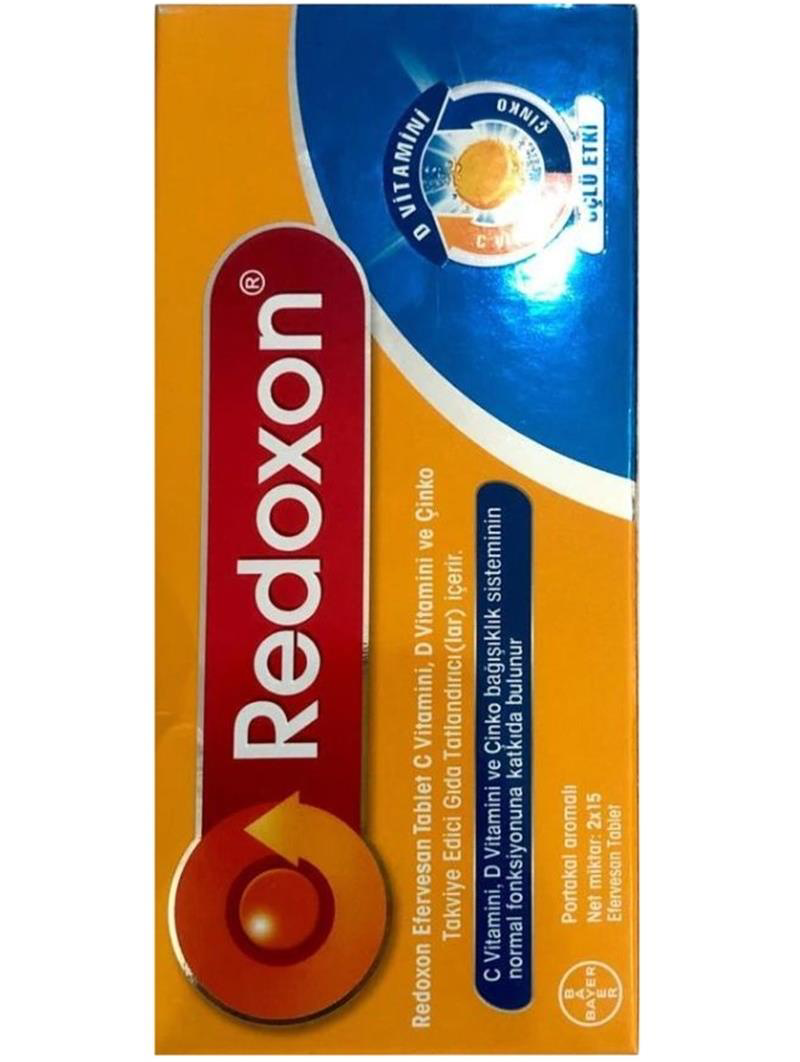 Redoxon Üçlü Etki Enerji - Yorgunluk - Bitkinlik C - D Aromalı Yetişkin 30 Efervesan Tablet Vitaminler 