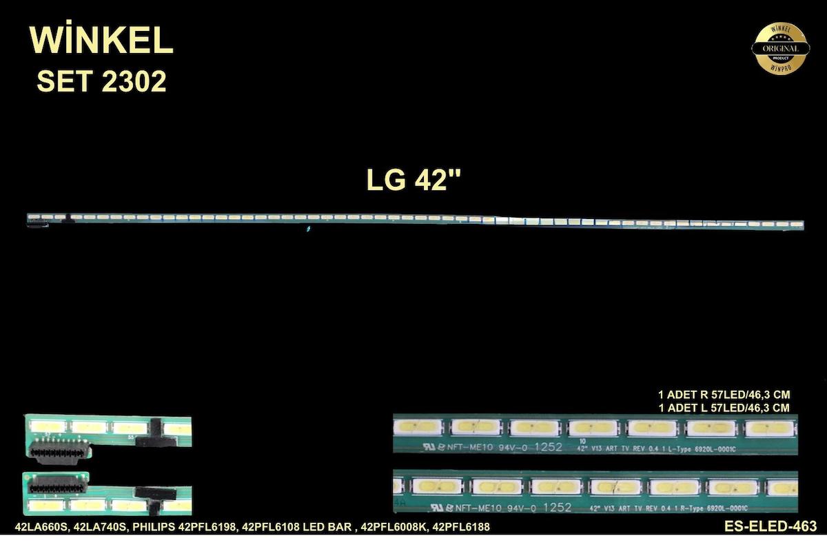 LG Slim Led Bar 42 inç 2x46,3cm 57 Ledli Tv Led Bar 284336-HH17