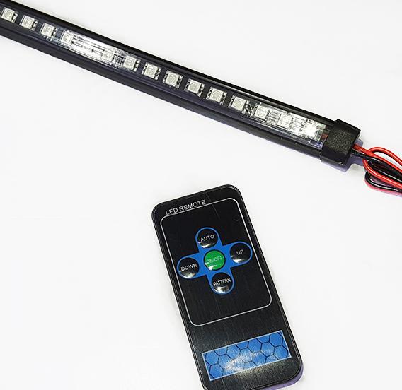 OFF ROAD Çakarlı Led Koyu TURUNCU-BEYAZ Çift Renk 24 Modlu Kumandalı 56cm