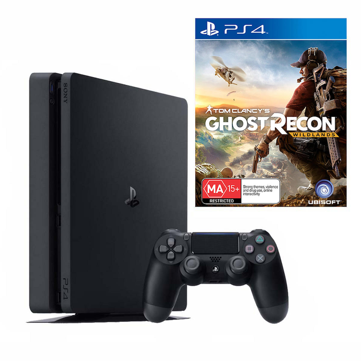 Playstation 4 Slim Oyun Konsolu 500GB Tom Clancys Ghost Recon Wildlands PS4 Oyun