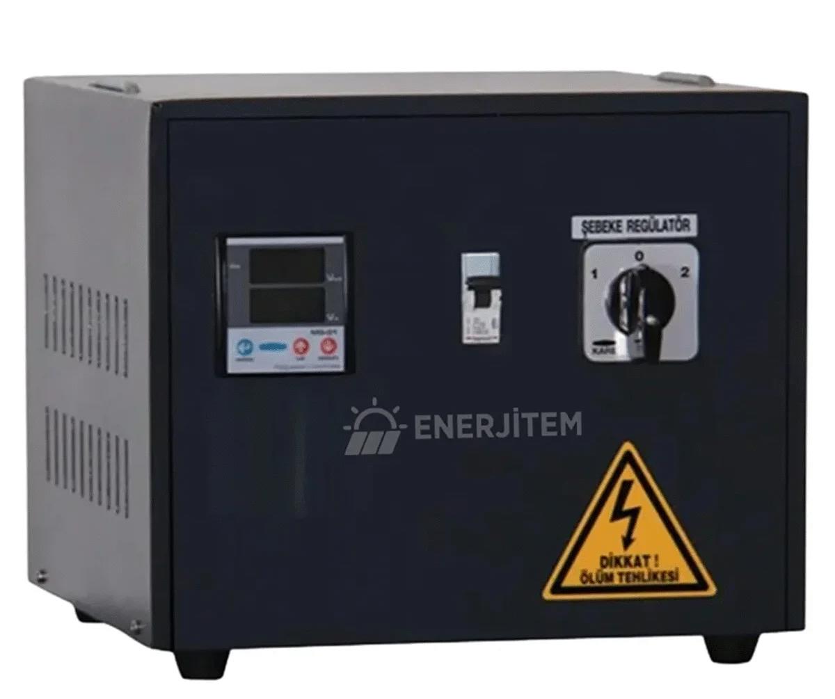 ENERJİTEM Regülatör 5 Kva Monofaze Servo Kontrollü Voltaj Regülatörü, 5 ...