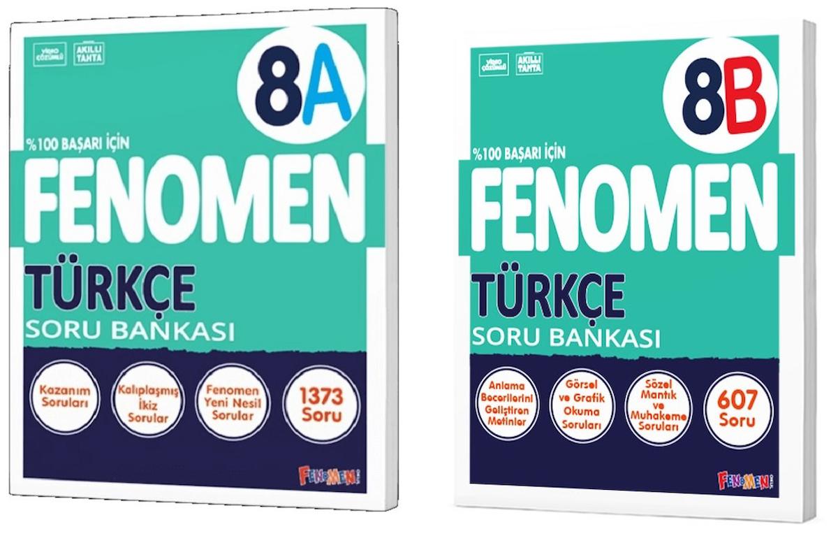 Fenomen Okul 2024 8. Sınıf Lgs Türkçe A + B Soru Bankası Seti 2 Kitap ...