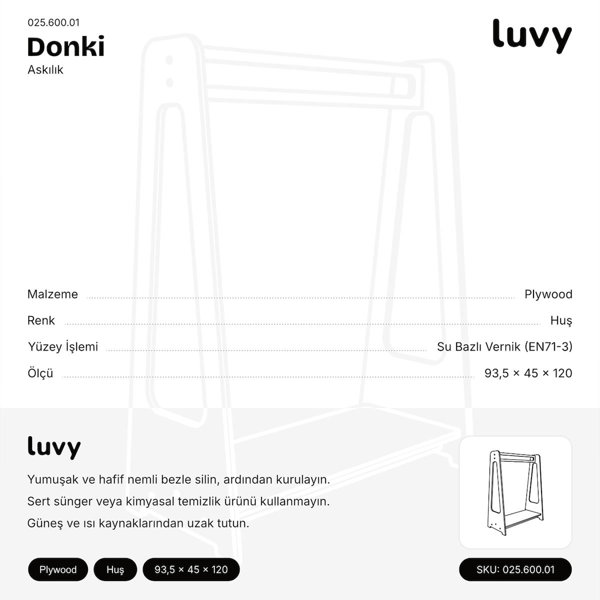Luvy Kids Furniture Lus Kitaplık Etiket