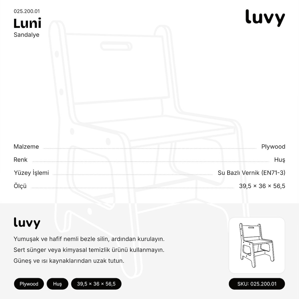 Luni Sandalye Etiket