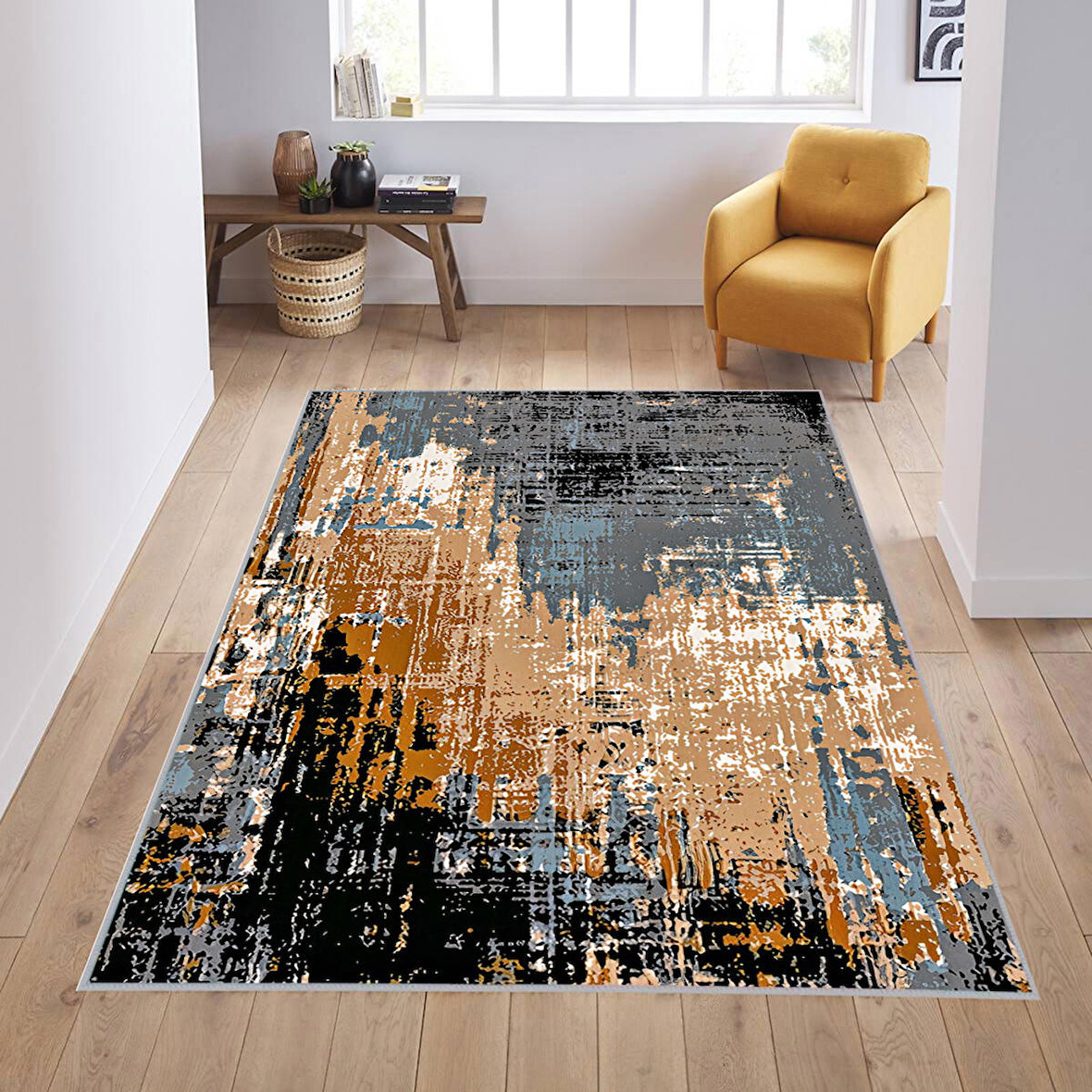 Dijital Baskı Yıkanabilir Kaymaz Taban Salon Halısı Ve Yolluk RVG0577