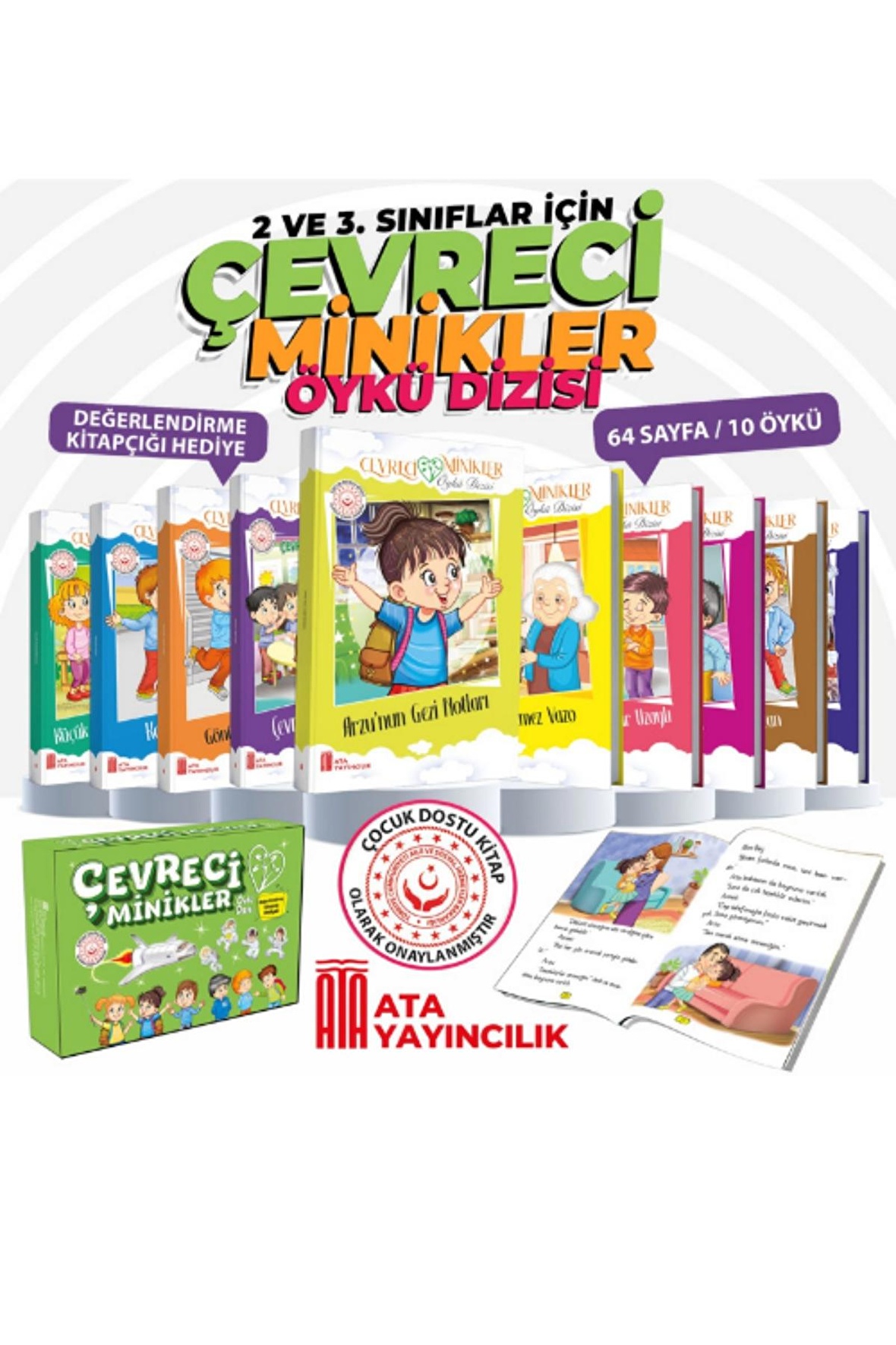 Ata Yayınları Çevreci Minikler Öykü Dizisi 10'lu Set