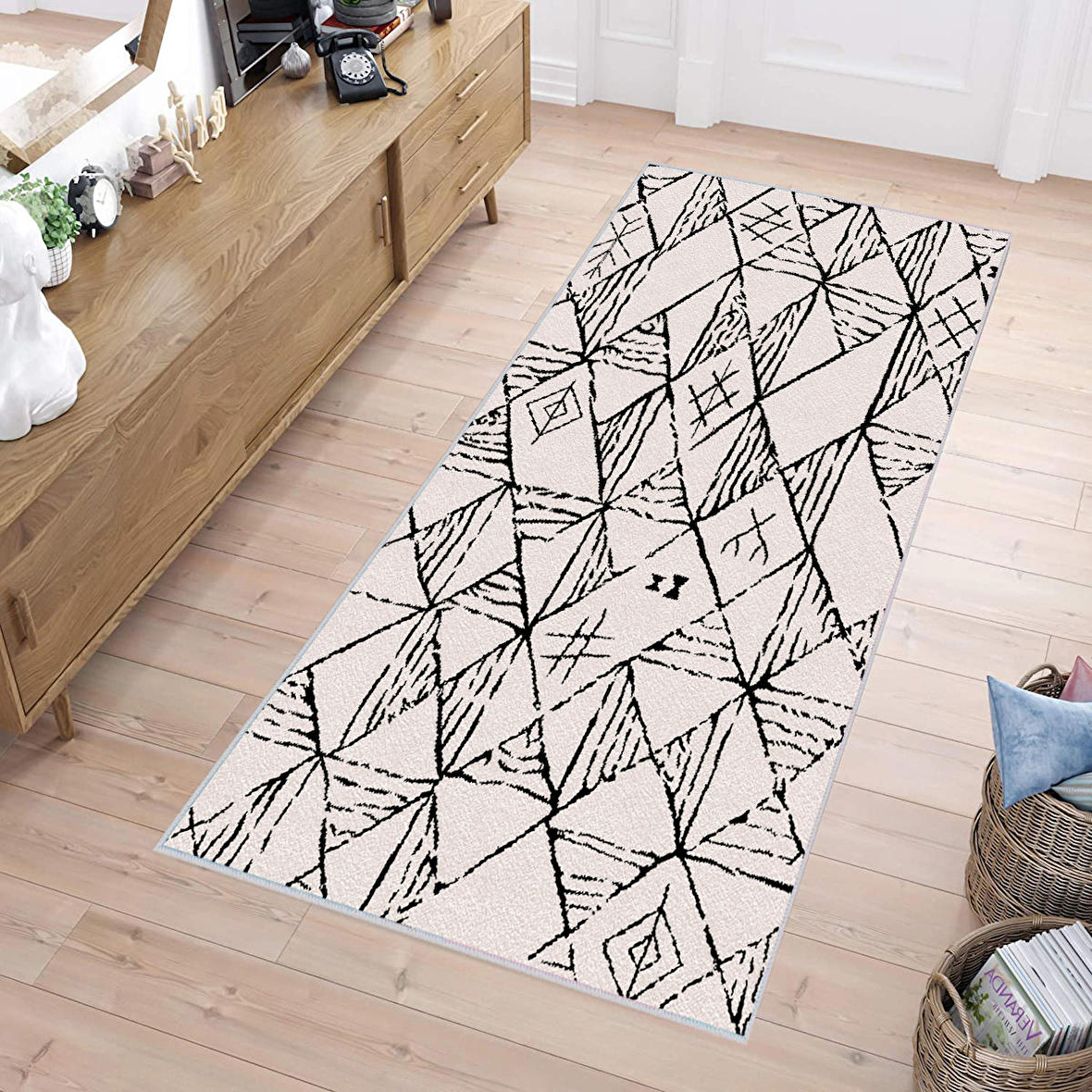 Dijital Baskı Yıkanabilir Kaymaz Taban Salon Halısı Ve Yolluk RVG1113