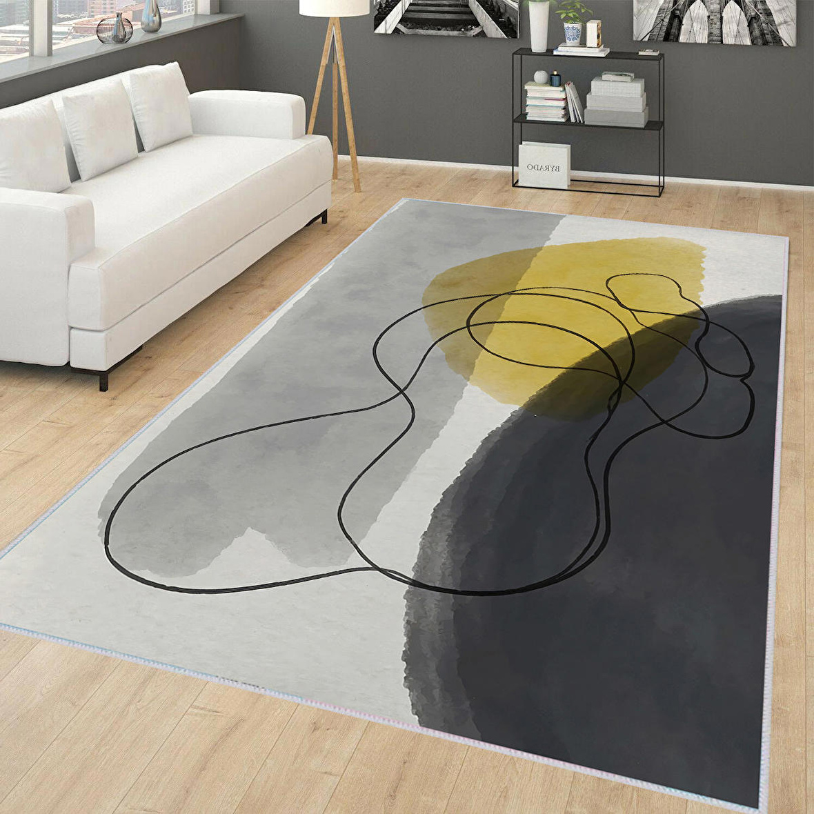 Dijital Baskı Yıkanabilir Kaymaz Taban Salon Halısı Ve Yolluk RVG1739