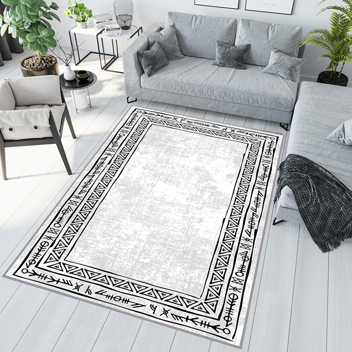 Dijital Baskı Yıkanabilir Kaymaz Taban Salon Halısı Ve Yolluk RVG1001