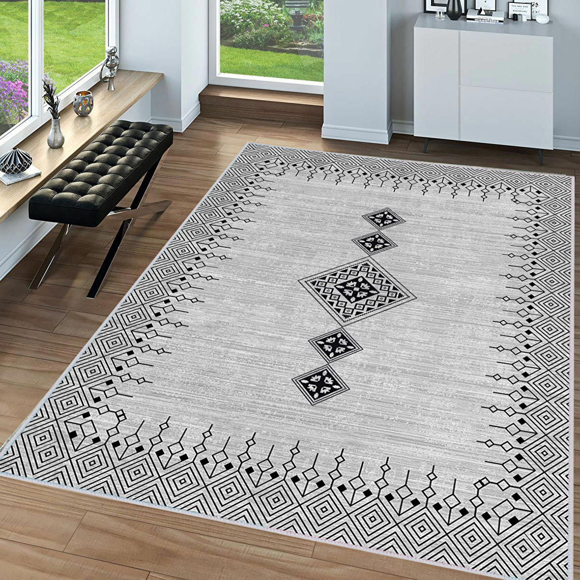 Dijital Baskı Yıkanabilir Kaymaz Taban Salon Halısı Ve Yolluk RVG0046-SD1106