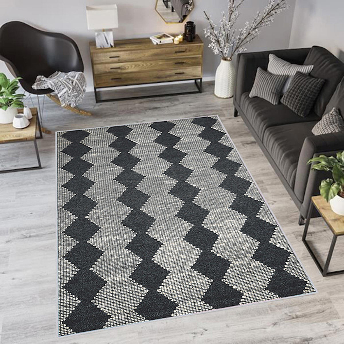Dijital Baskı Yıkanabilir Kaymaz Taban Salon Halısı Ve Yolluk RVG0061-SM12