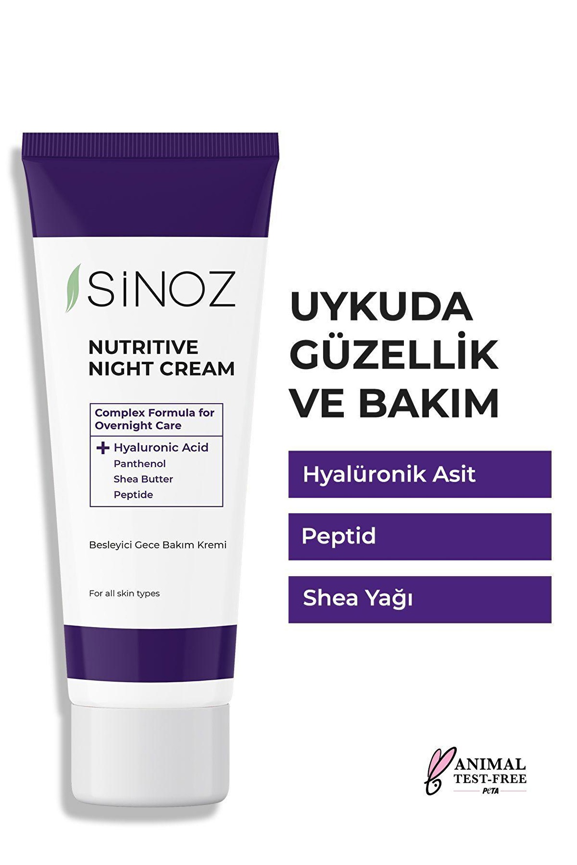 Sinoz Yenileyici Besleyici Gece Bakım Kremi 50 ML