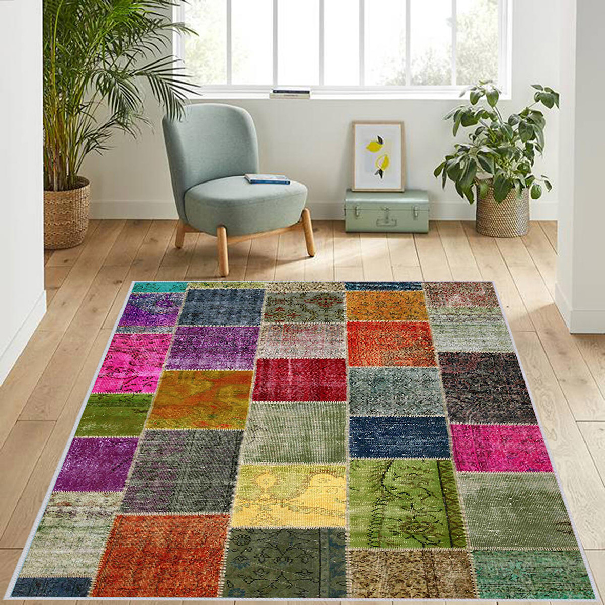Dijital Baskı Yıkanabilir Kaymaz Taban Salon Halısı Ve Yolluk RVG1122