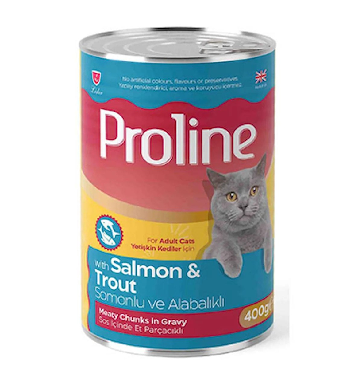 Proline Somonlu ve Alabalıklı Sos İçinde Gravy Yetişkin Kedi Konservesi 6 Adet 400 Gr 