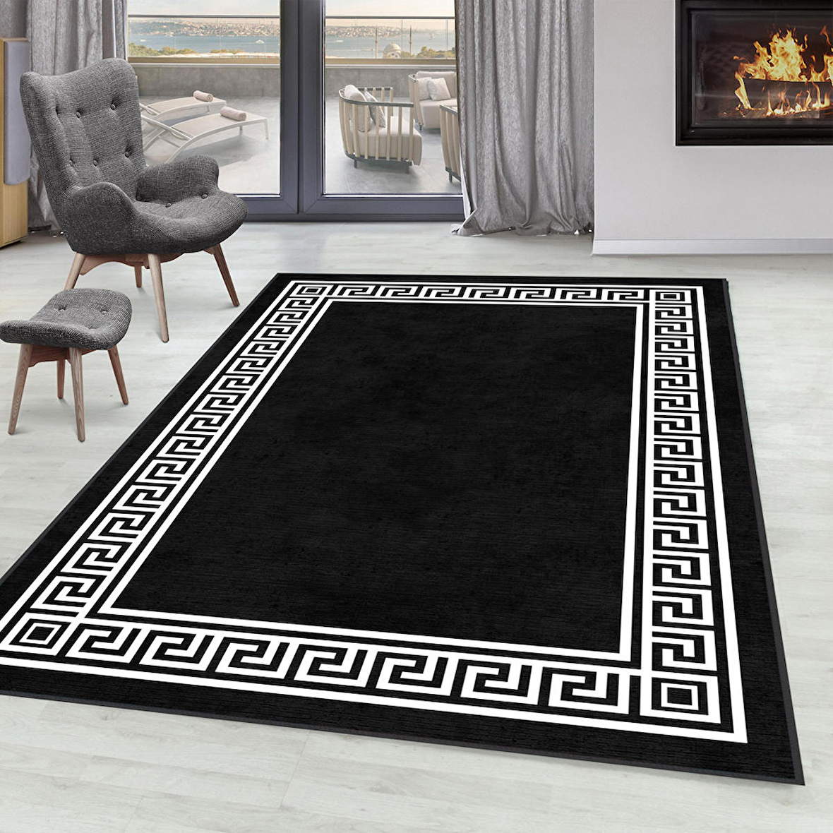 Dijital Baskı Yıkanabilir Kaymaz Taban Salon Halısı Ve Yolluk RVG0293-SD731