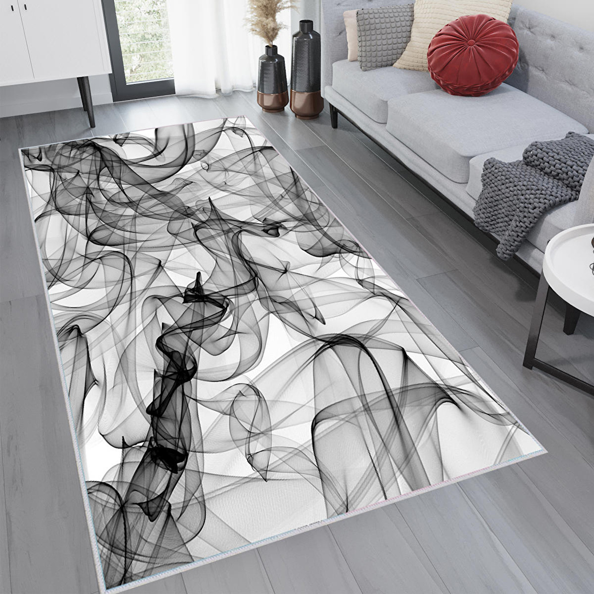 Dijital Baskı Yıkanabilir Kaymaz Taban Salon Halısı Ve Yolluk RVG1124