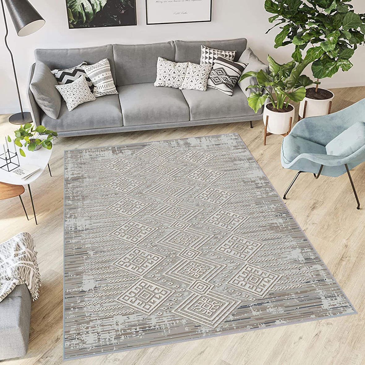 Dijital Baskı Yıkanabilir Kaymaz Taban Salon Halısı Ve Yolluk RVG0566