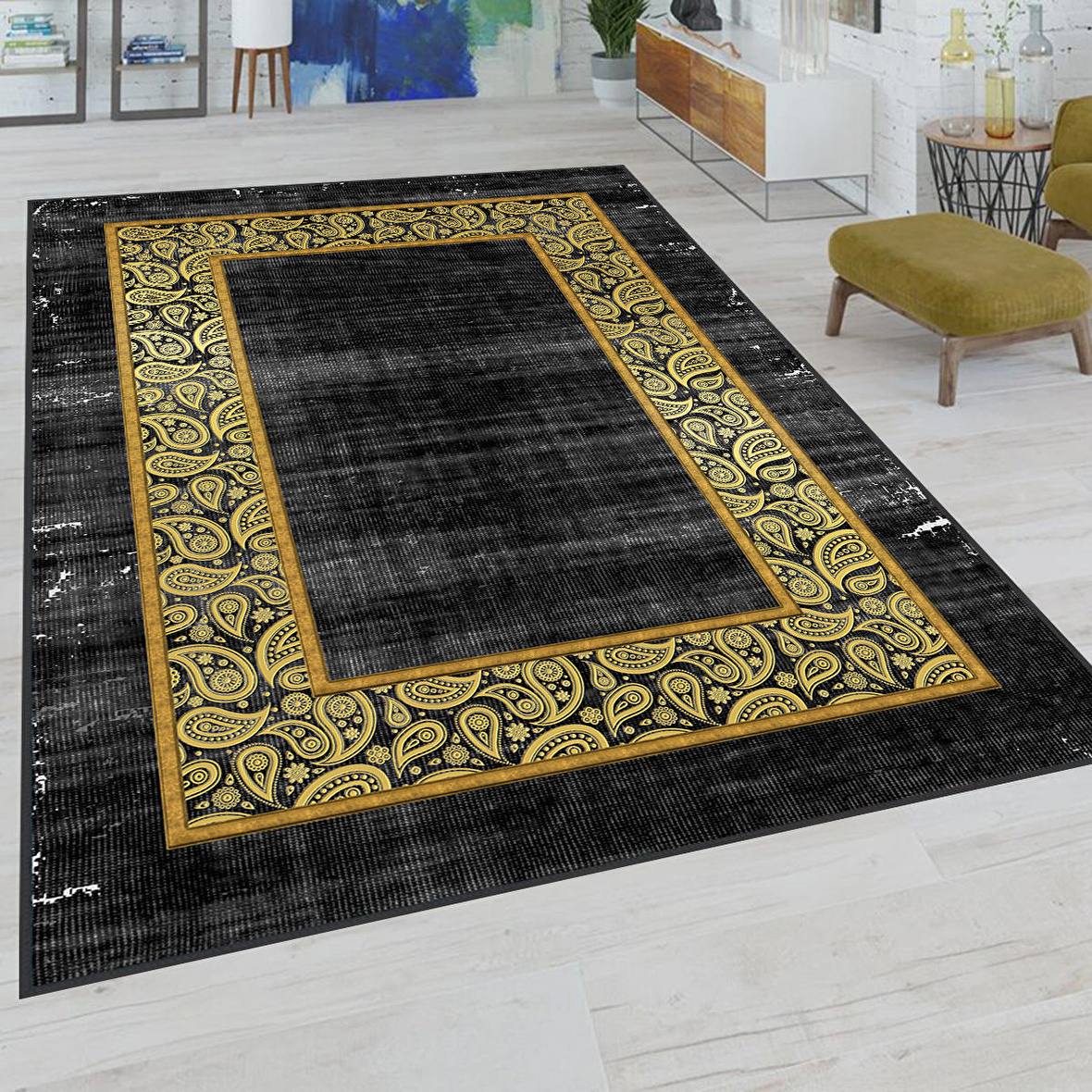 Dijital Baskı Yıkanabilir Kaymaz Taban Salon Halısı Ve Yolluk RVG0711-SD1075