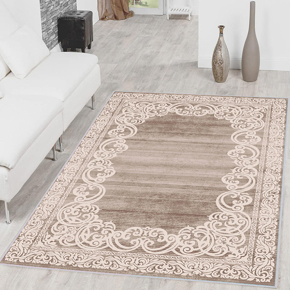 Dijital Baskı Yıkanabilir Kaymaz Taban Salon Halısı Ve Yolluk RVG0335