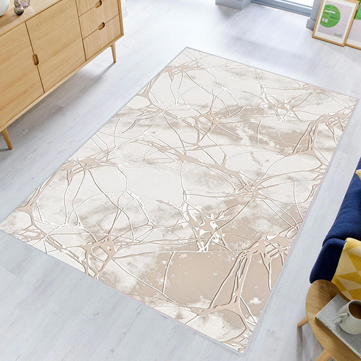 Dijital Baskı Yıkanabilir Kaymaz Taban Salon Halısı Ve Yolluk RVG0363