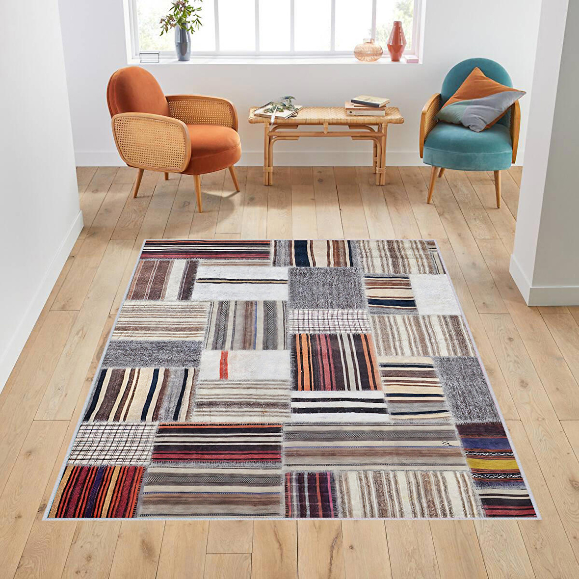 Dijital Baskı Yıkanabilir Kaymaz Taban Salon Halısı Ve Yolluk RVG1758