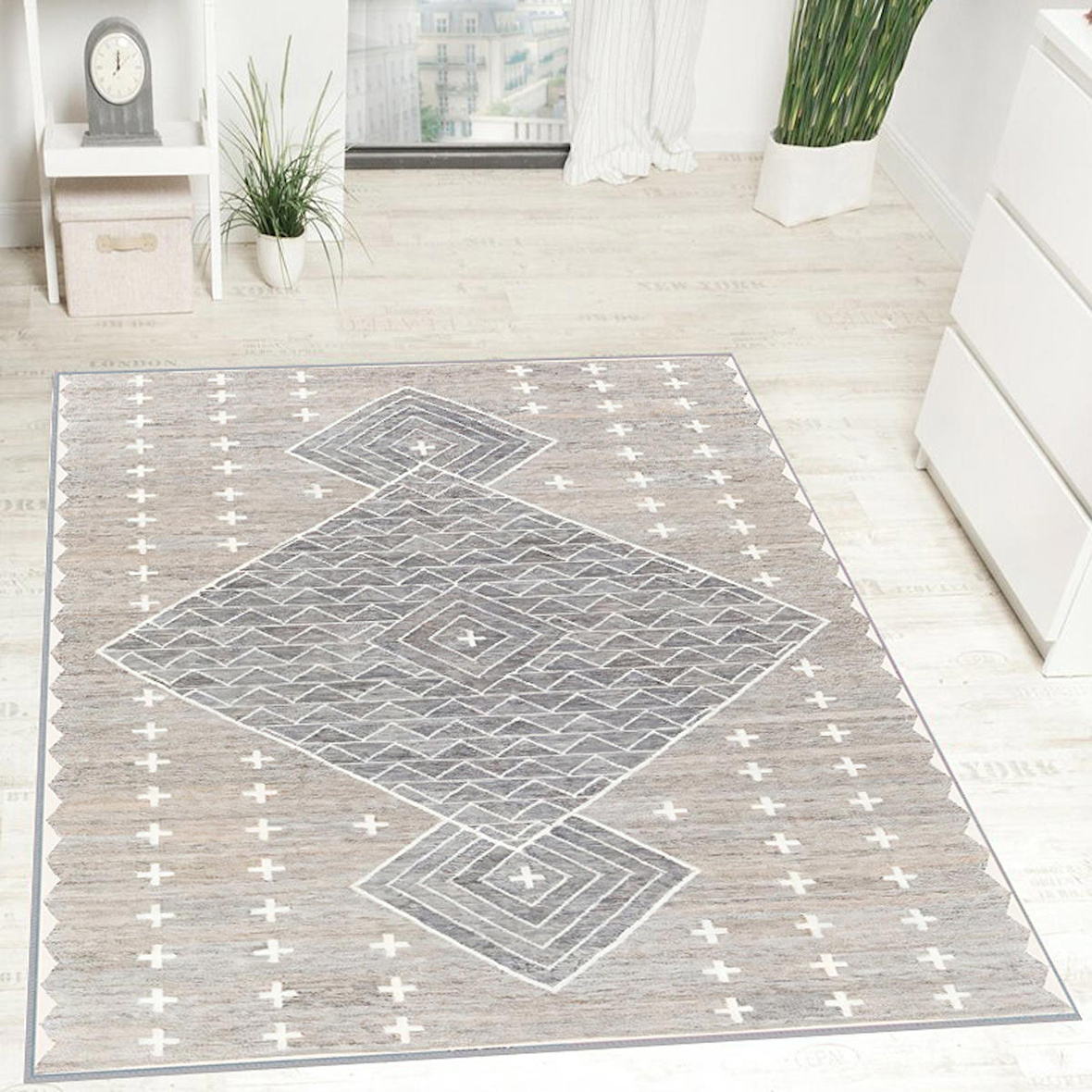 Dijital Baskı Yıkanabilir Kaymaz Taban Salon Halısı Ve Yolluk RVG0727